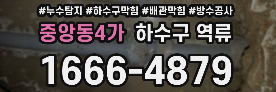 중앙동4가 하수구 역류