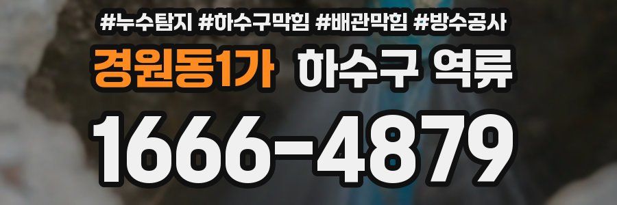 경원동1가 하수구 역류