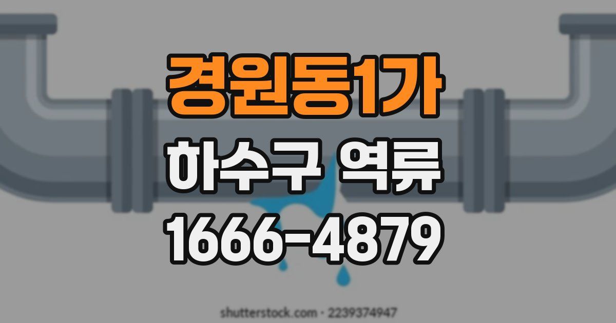 경원동1가 하수구 역류