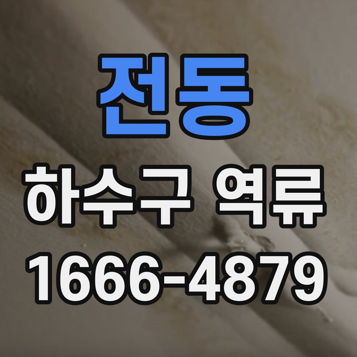 전동 하수구 역류