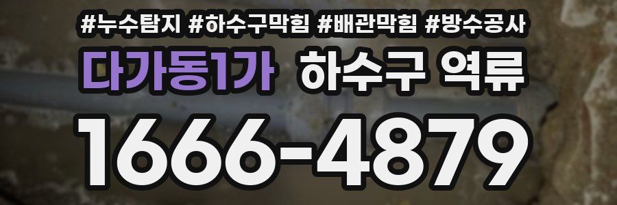 다가동1가 하수구 역류
