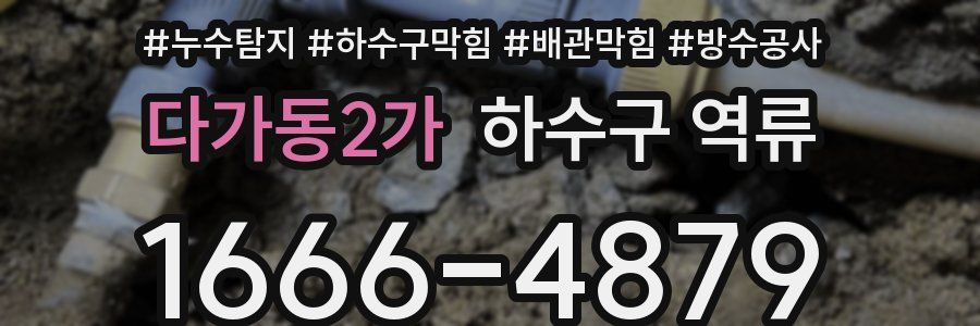 다가동2가 하수구 역류