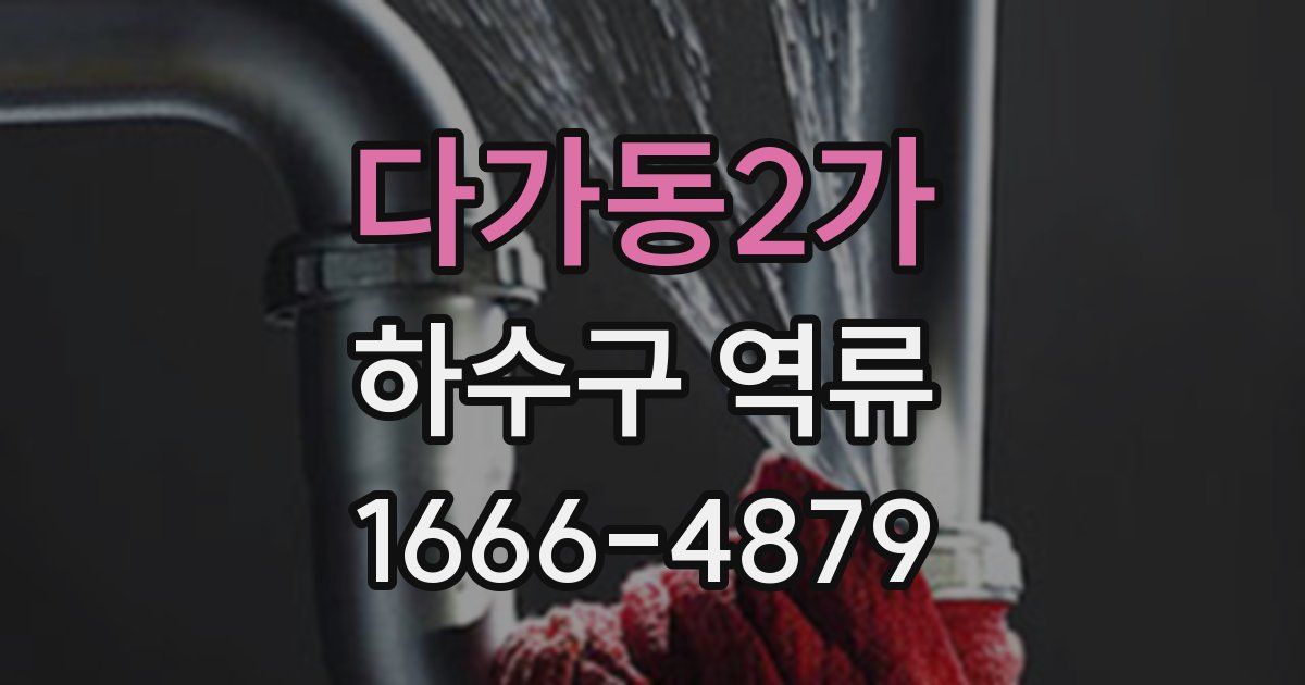 다가동2가 하수구 역류