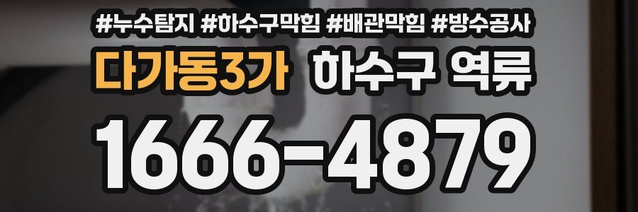 다가동3가 하수구 역류