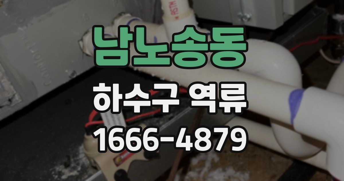 남노송동 하수구 역류