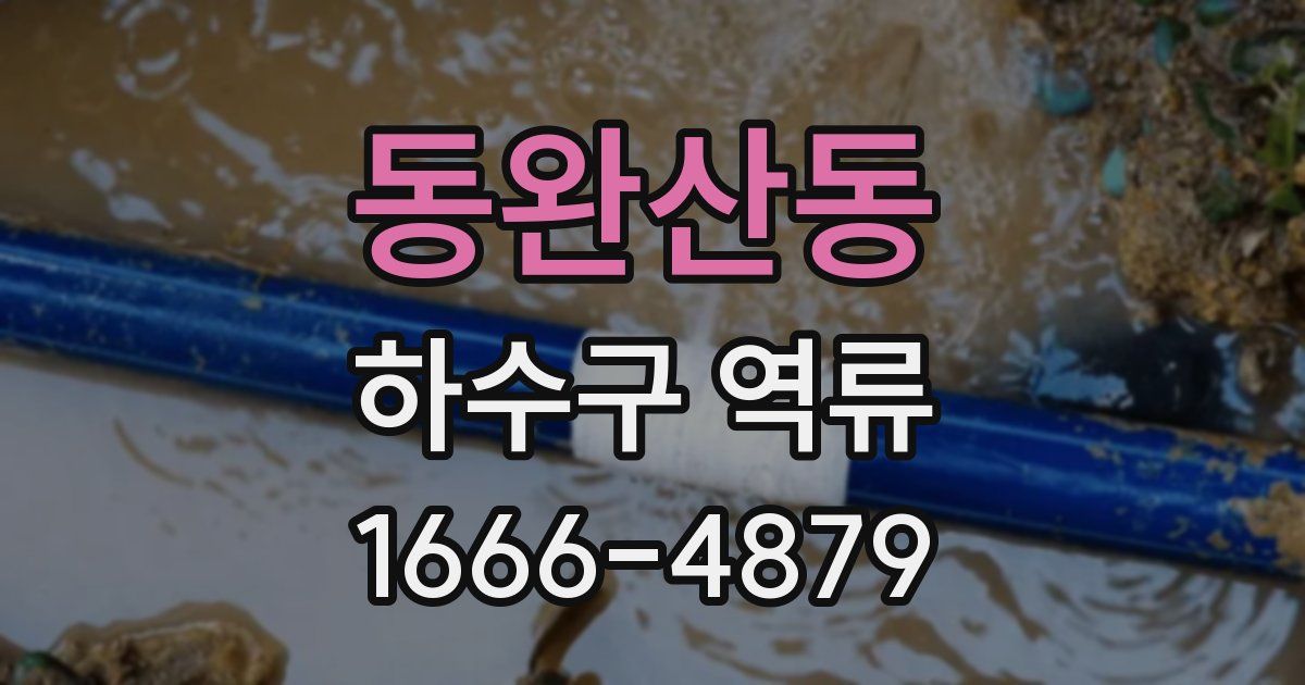 동완산동 하수구 역류