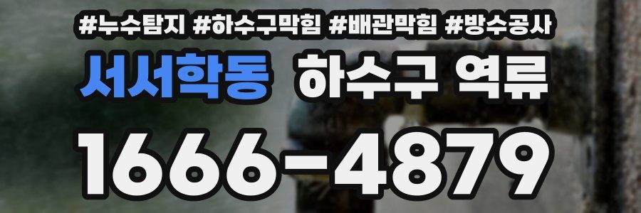 서서학동 하수구 역류