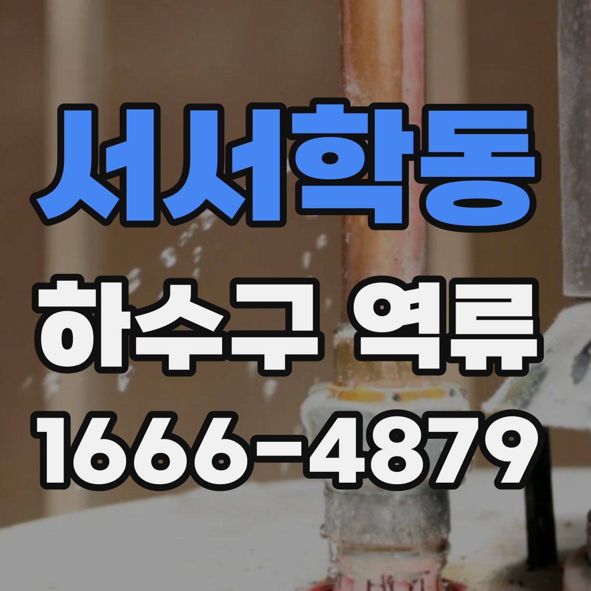 서서학동 하수구 역류