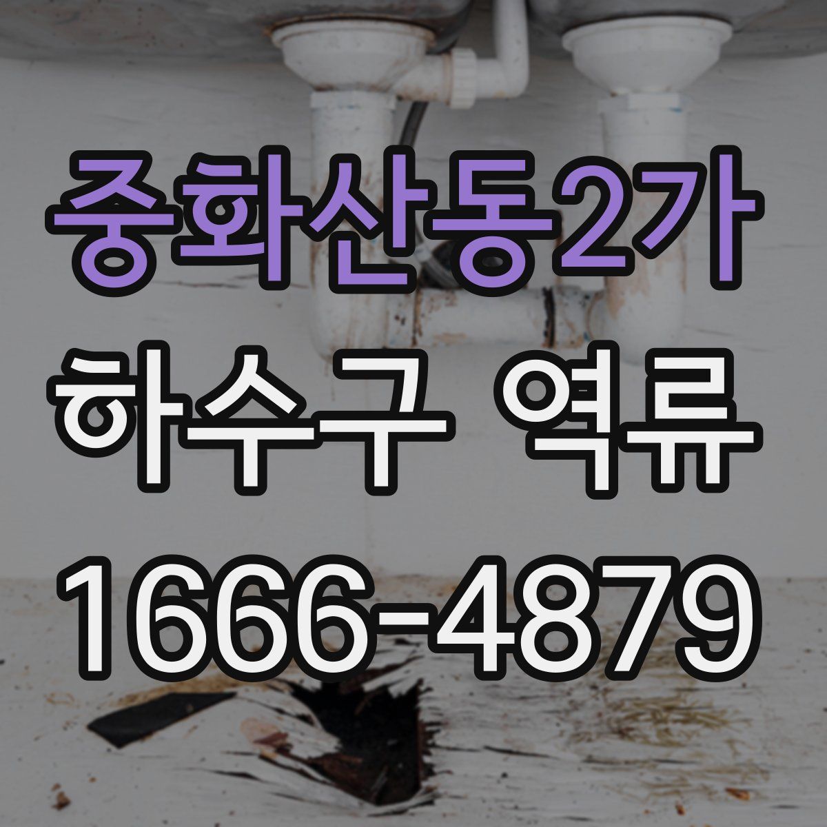 중화산동2가 하수구 역류