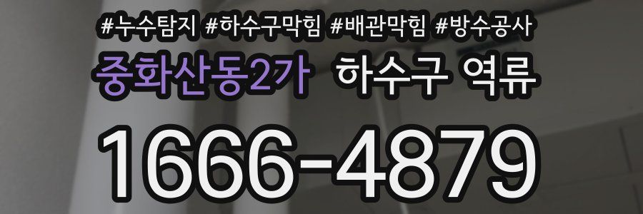 중화산동2가 하수구 역류