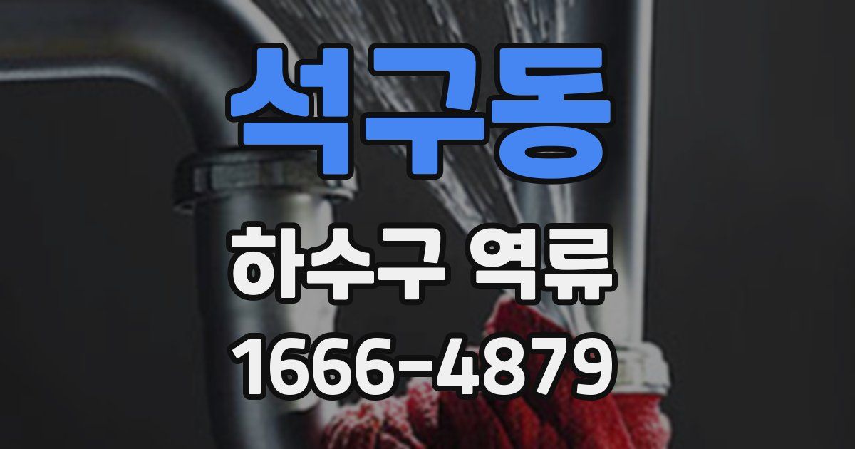 석구동 하수구 역류