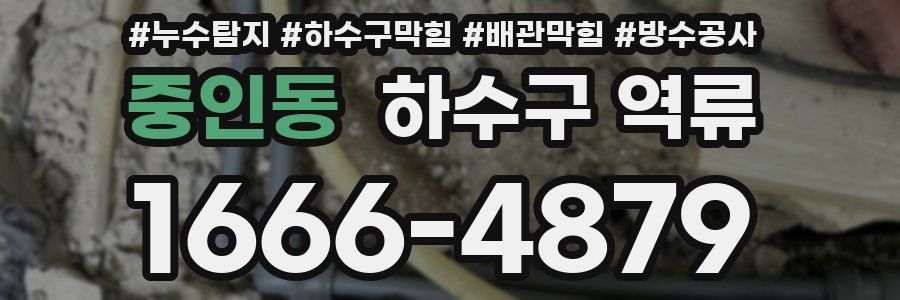 중인동 하수구 역류
