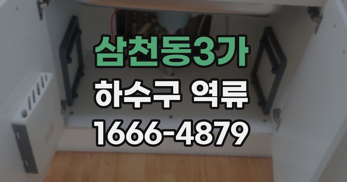 삼천동3가 하수구 역류