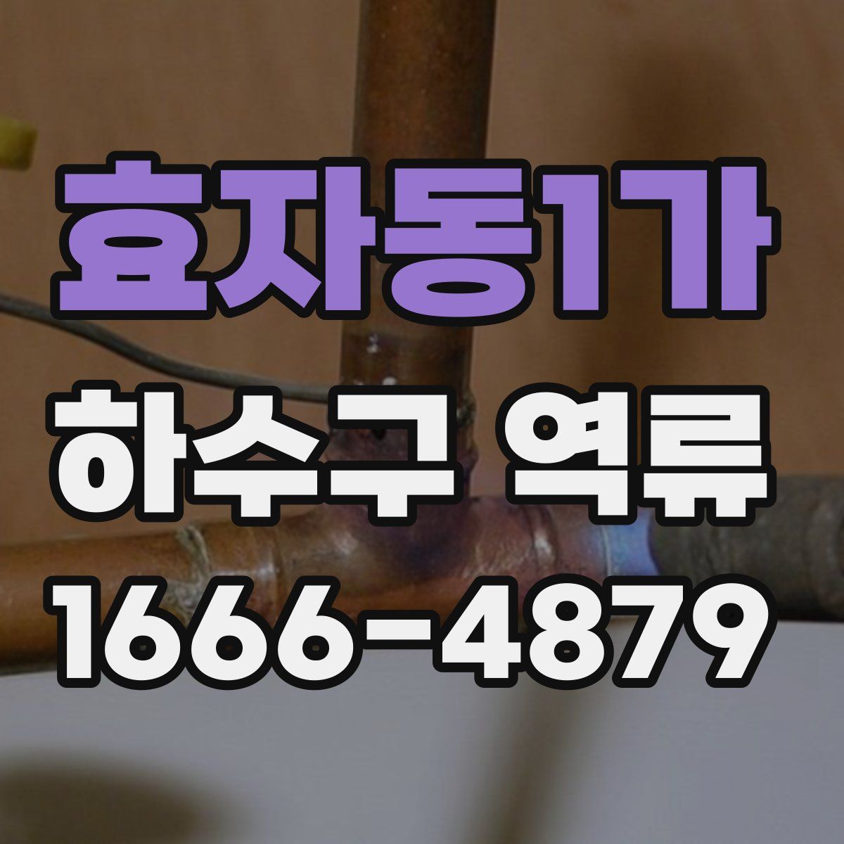 효자동1가 하수구 역류