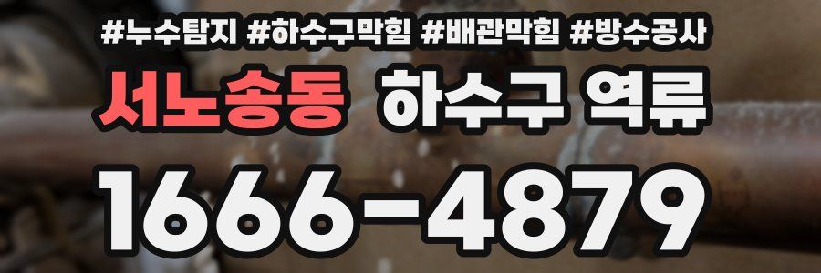 서노송동 하수구 역류