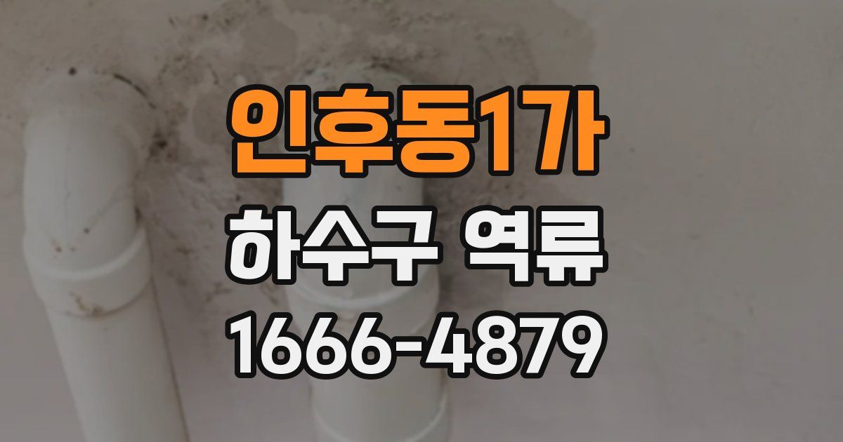 인후동1가 하수구 역류