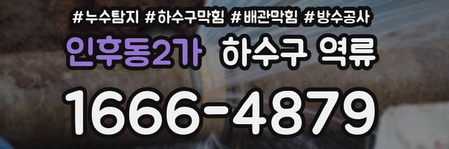 인후동2가 하수구 역류