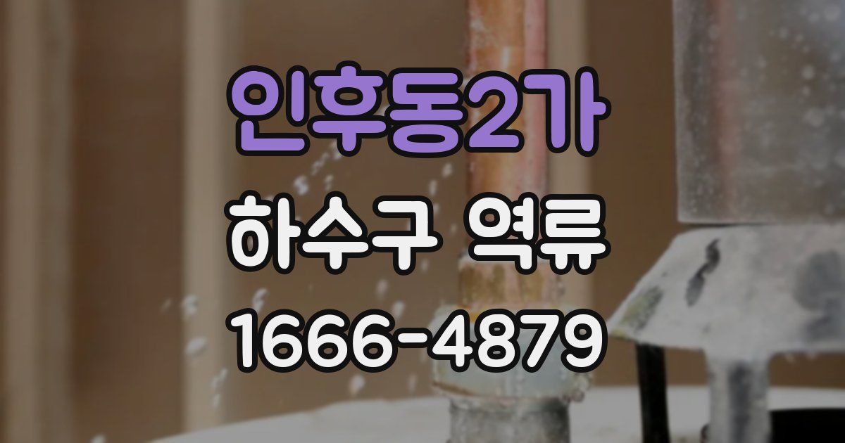 인후동2가 하수구 역류
