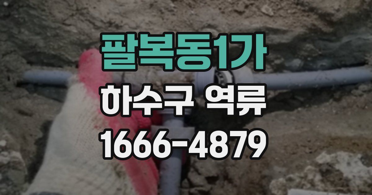 팔복동1가 하수구 역류