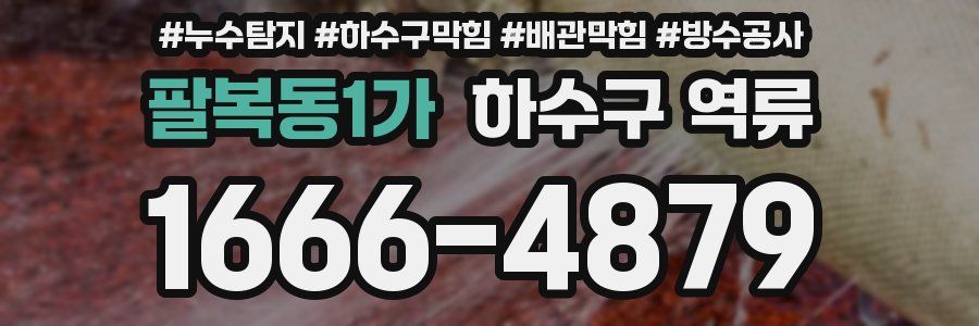 팔복동1가 하수구 역류