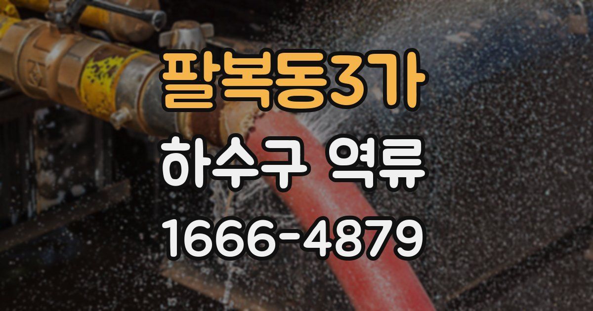 팔복동3가 하수구 역류