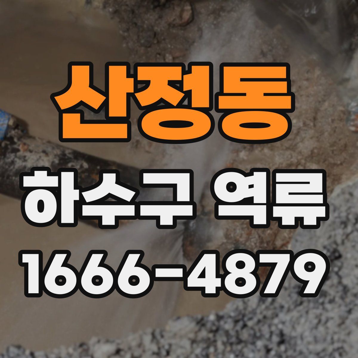 산정동 하수구 역류
