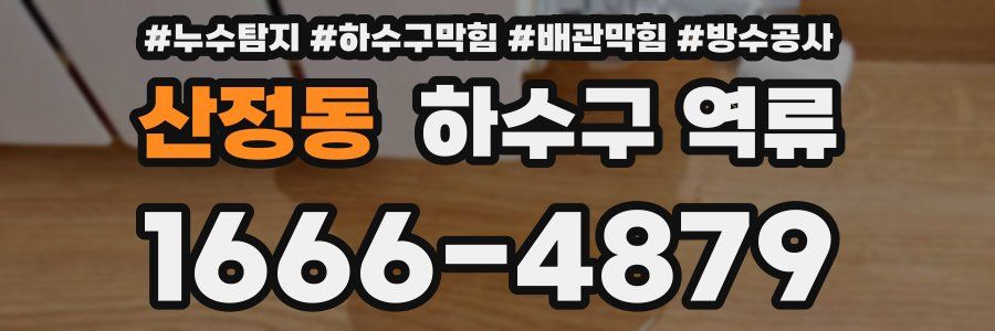 산정동 하수구 역류