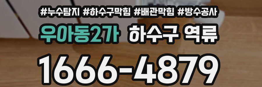 우아동2가 하수구 역류