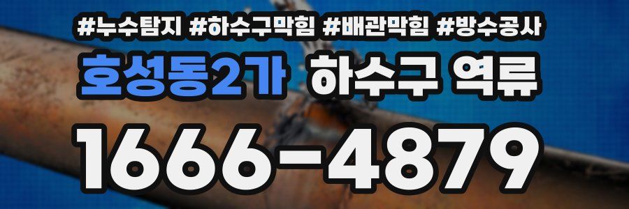 호성동2가 하수구 역류