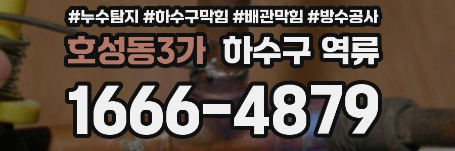 호성동3가 하수구 역류