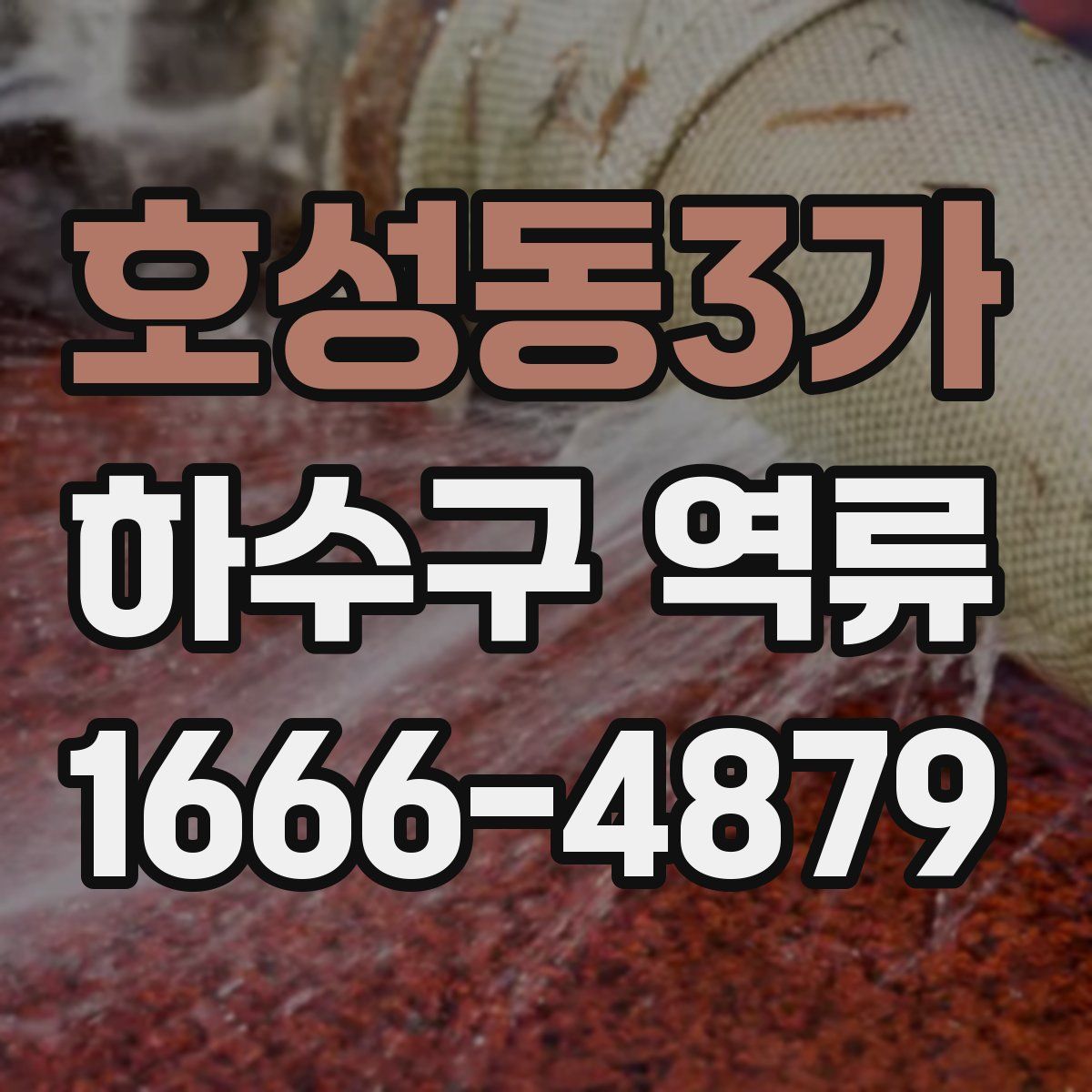 호성동3가 하수구 역류