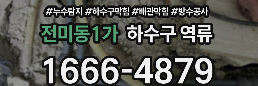 전미동1가 하수구 역류