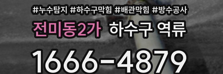 전미동2가 하수구 역류