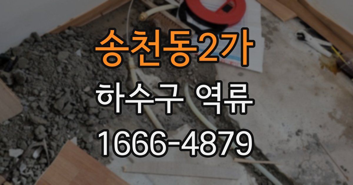 송천동2가 하수구 역류