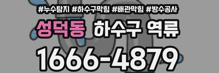 성덕동 하수구 역류