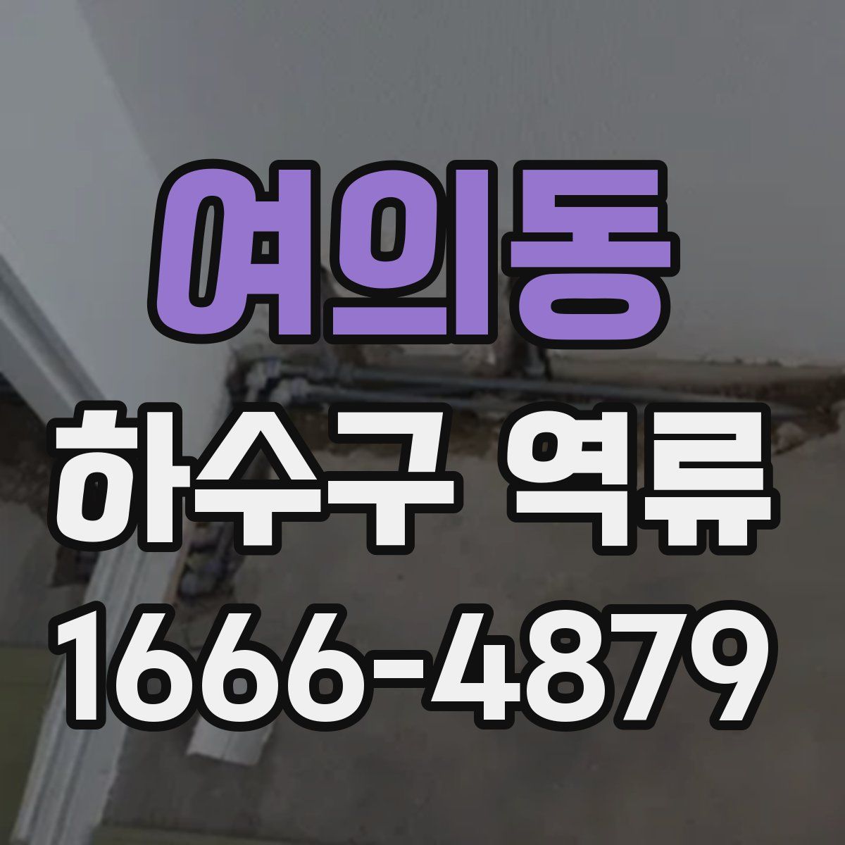여의동 하수구 역류
