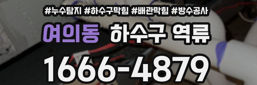 여의동 하수구 역류
