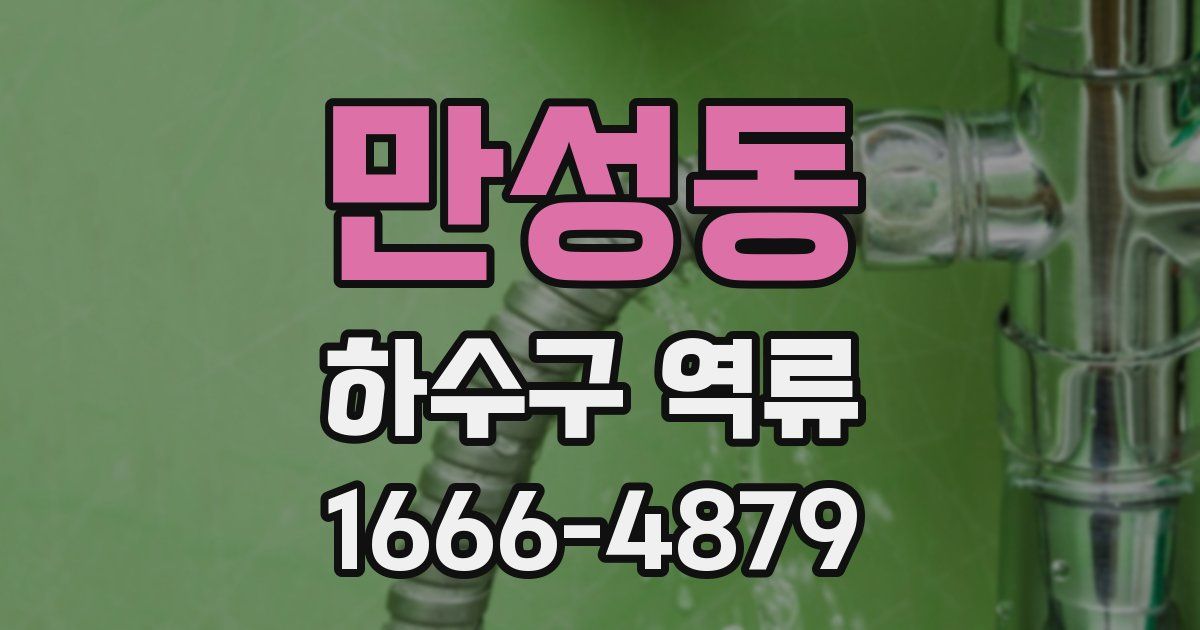 만성동 하수구 역류