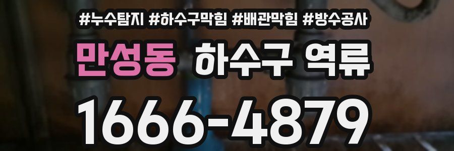 만성동 하수구 역류