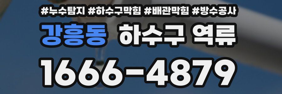 강흥동 하수구 역류