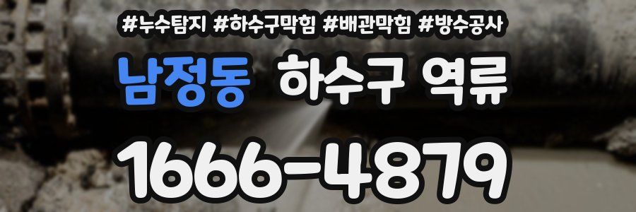 남정동 하수구 역류