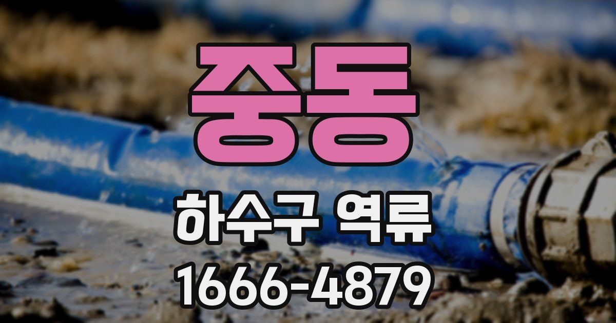 중동 하수구 역류