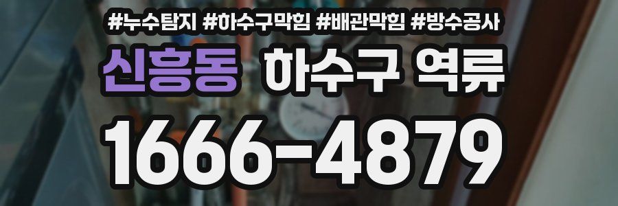 신흥동 하수구 역류