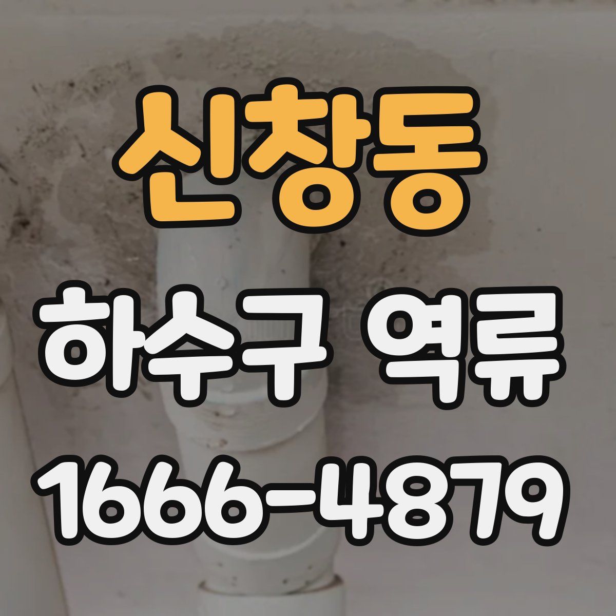 신창동 하수구 역류