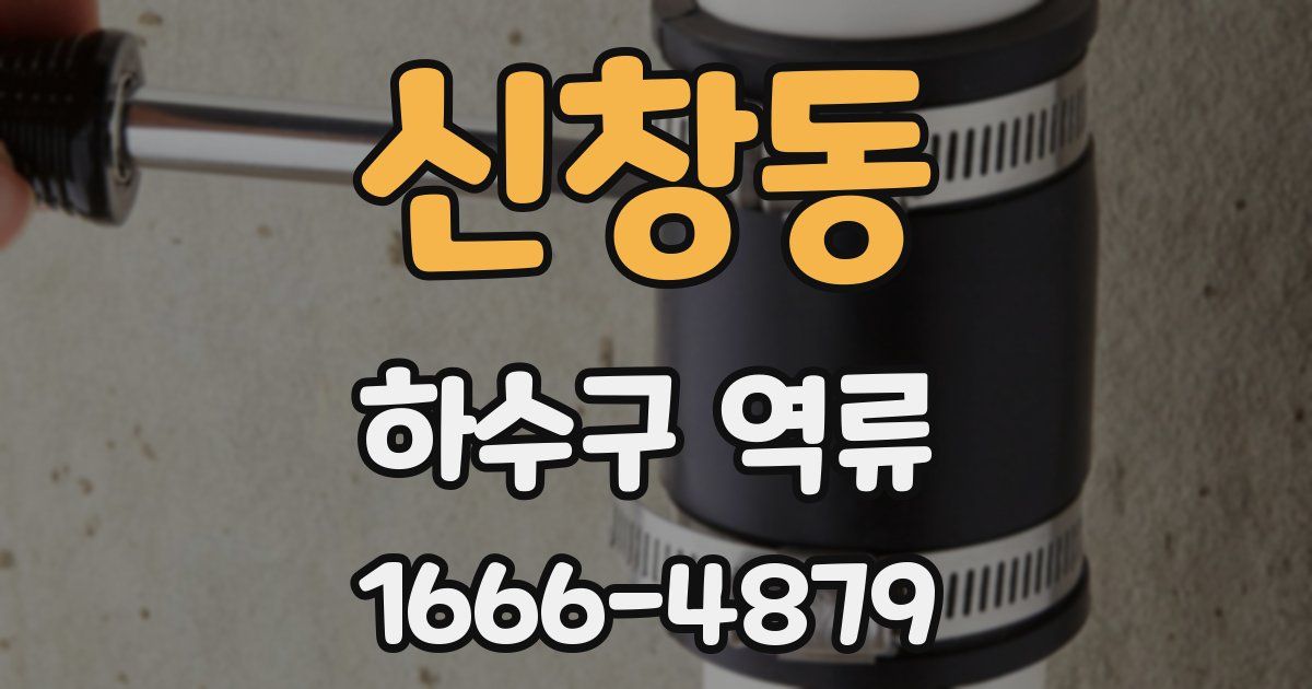 신창동 하수구 역류