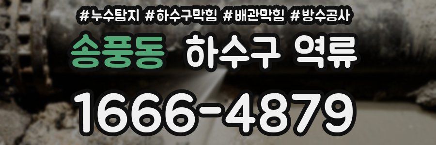 송풍동 하수구 역류