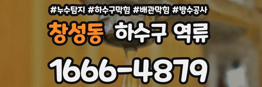 창성동 하수구 역류