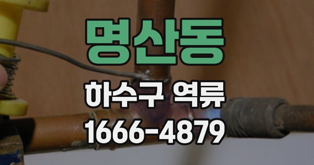 명산동 하수구 역류