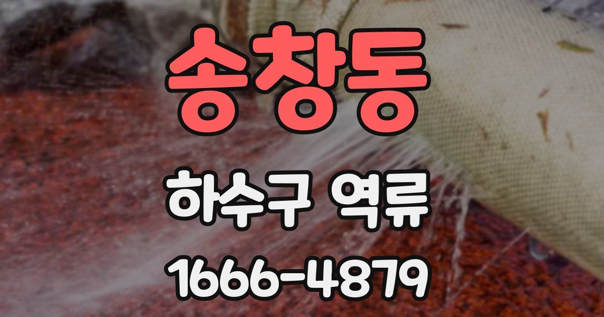 송창동 하수구 역류