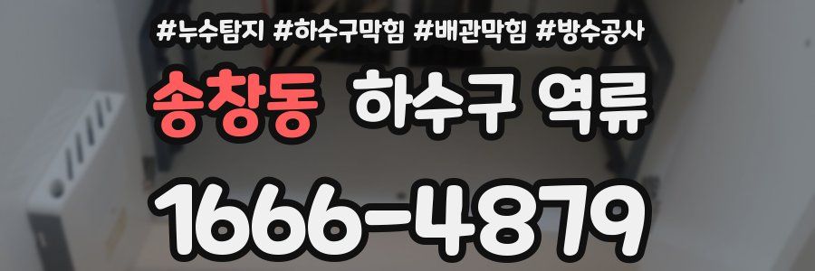 송창동 하수구 역류